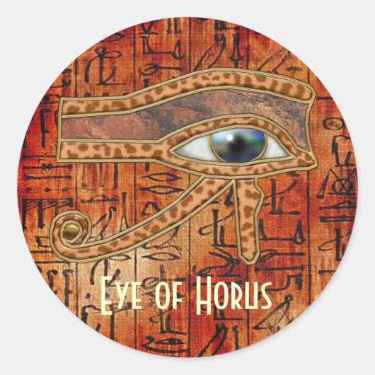 EYE VON HORUS Wadjet ägyptische Kunstkleber Runder Aufkleber (Vorderseite)