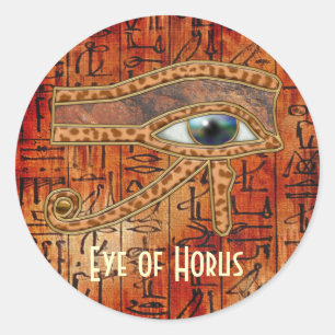 EYE VON HORUS Wadjet ägyptische Kunstkleber Runder Aufkleber