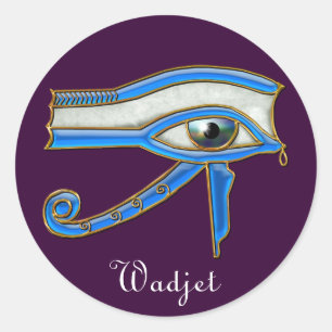 EYE VON HORUS Wadjet ägyptische Kunstkleber Runder Aufkleber
