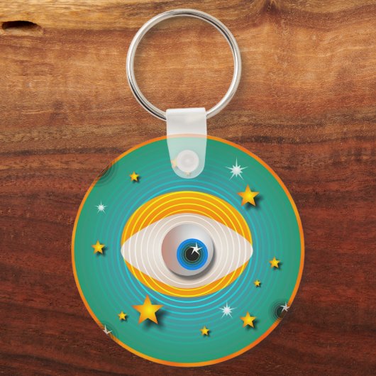 Eyeball Abstrakt Schlüsselanhänger (Vorderseite)
