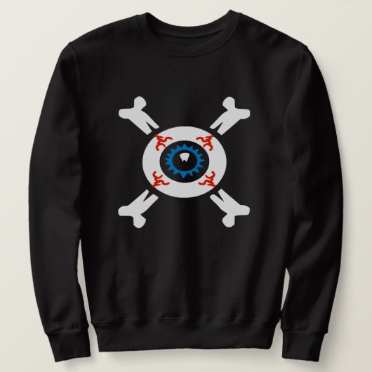 Eyeball-and-Crossbones für dunkle Shirts (Design vorne)