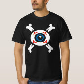Eyeball-and-Crossbones für dunkle Shirts (Vorderseite)
