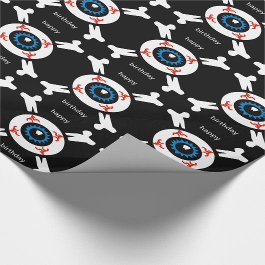 Eyeball-and-Crossbones Geschenkpapier (Ecke)