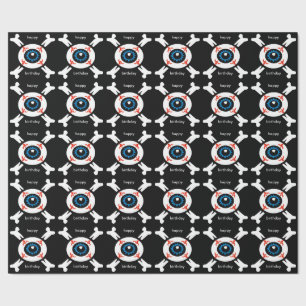Eyeball-and-Crossbones Geschenkpapier