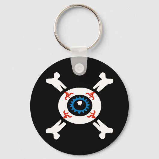 Eyeball-and-Crossbones Schlüsselanhänger (Vorderseite)