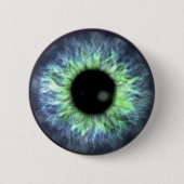 Eyeball Blue Green Gift Hübsch Button (Vorderseite)
