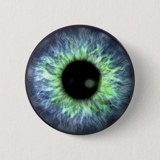 Eyeball Blue Green Gift Hübsch Button (Vorderseite)