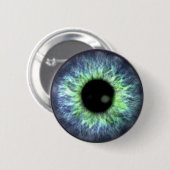Eyeball Blue Green Gift Hübsch Button (Vorne & Hinten)