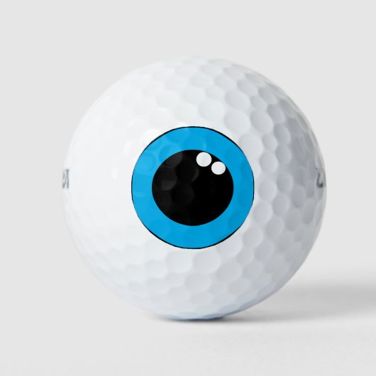 Eyeball Blue Iris Funny Golfball (Vorderseite)