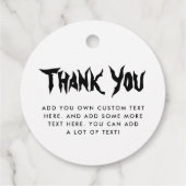 Eyeball blue iris Halloween thank you Geschenkanhänger (Rückseite)