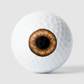 Eyeball brown iris eye funny prank joke novelty golfball (Vorderseite)