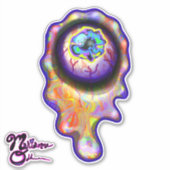 Eyeball Cry Paint Splash Tränen Emoji Sticker (Vorderseite)