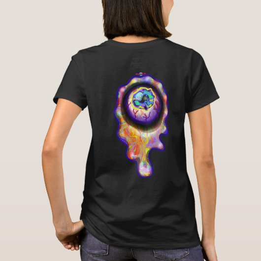 Eyeball Cry Rainbow Tears Graffiti Paint Tropfen T-Shirt (Rückseite)