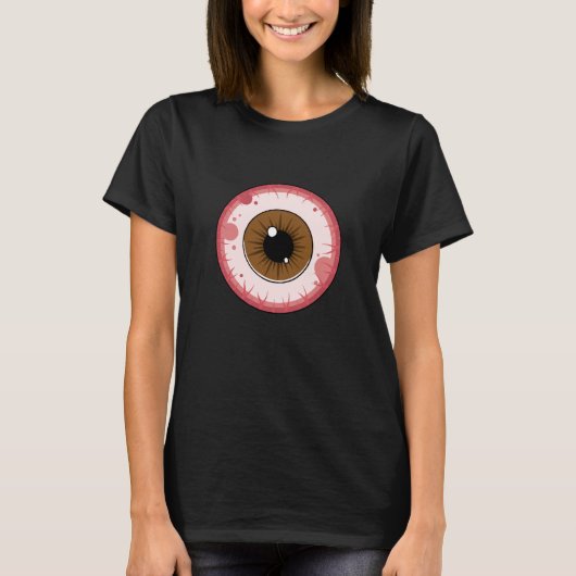 Eyeball Eye Eyes Pupil Horror Halloween T-Shirt (Vorderseite)