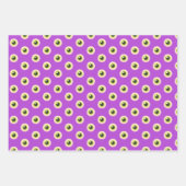 Eyeball Ghost Bat Spooky Niedlich Halloween Muster Geschenkpapier Set (Vorderseite 3)