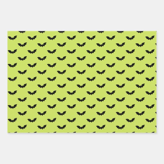 Eyeball Ghost Bat Spooky Niedlich Halloween Muster Geschenkpapier Set (Vorderseite 2)