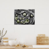 Eyeball Ghosts Creepy Gothic Halloween Art Poster (Küche)