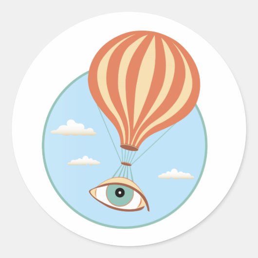 Eyeball Hot Air Ballon Sticker (Vorderseite)