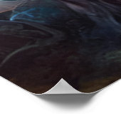 Eyeball in einem zauberhaften Pilzwald Poster (Ecke)