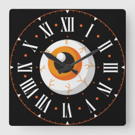 Eyeball in römischen Zahlen Quadratische Wanduhr