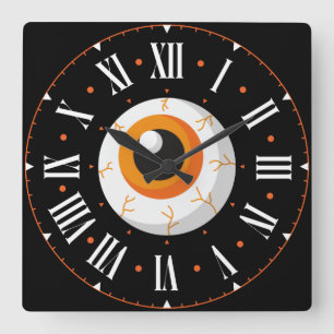 Eyeball in römischen Zahlen Quadratische Wanduhr