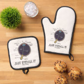 Eyeball It Human Eye Anatomy Geek Rat Ofenhandschuh & Topflappen-Set (Oben Unten)