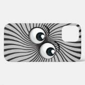 Eyeball Mania auf grau Case-Mate iPhone Hülle (Rückseite (Horizontal))
