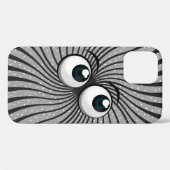 Eyeball Mania auf Polka-Punkten Case-Mate iPhone Hülle (Rückseite (Horizontal))