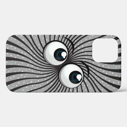 Eyeball Mania auf Polka-Punkten Case-Mate iPhone Hülle (Rückseite (Horizontal))