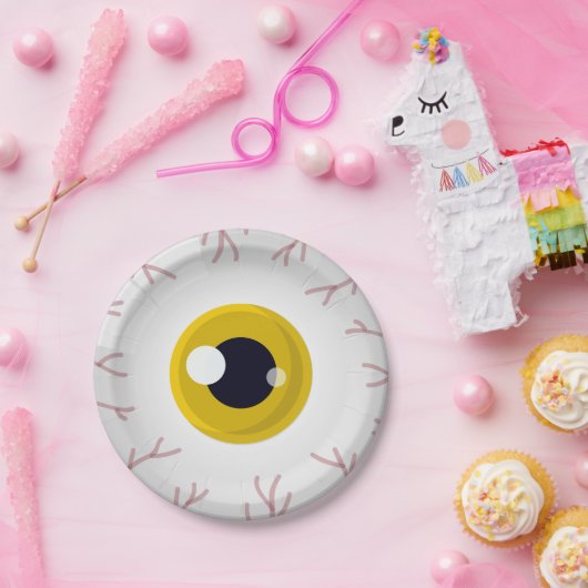 Eyeball Paper Plate Halloween-Party Tableware Pappteller (Party)