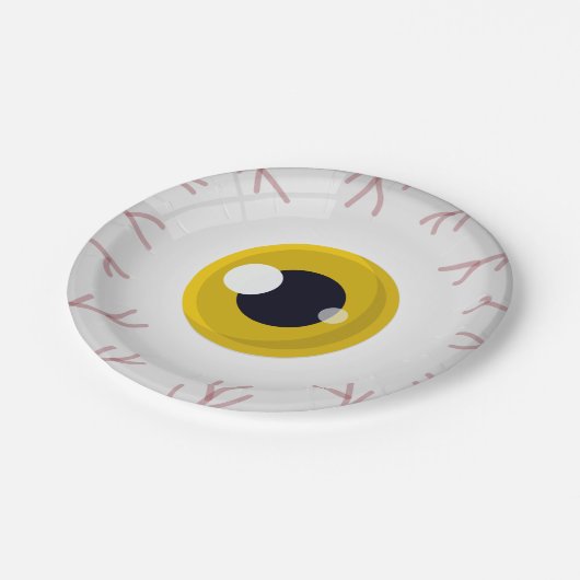 Eyeball Paper Plate Halloween-Party Tableware Pappteller (Schrägansicht)