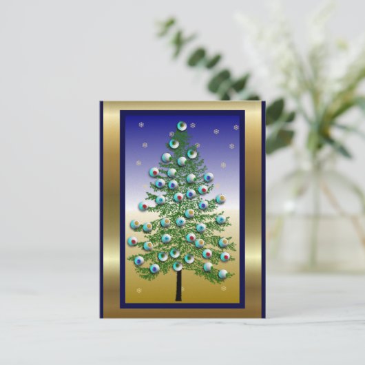 Eyeball Tree Postkarte (Stehend Vorderseite)