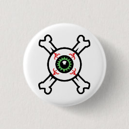 Eyeball und Crossbones für helle Hintergründe Button