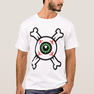 Eyeball und Crossbones für helle Hintergründe T-Shirt