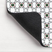 Eyeball und Crossbones (helle Hintergründe) Mousepad (Ecke)