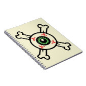 Eyeball und Crossbones (helle Hintergründe) Notizblock (Rechte Seite)
