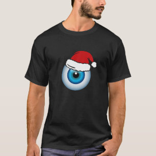 Eyeball Weihnachtsmannmütze Weihnachtsdesign T-Shirt