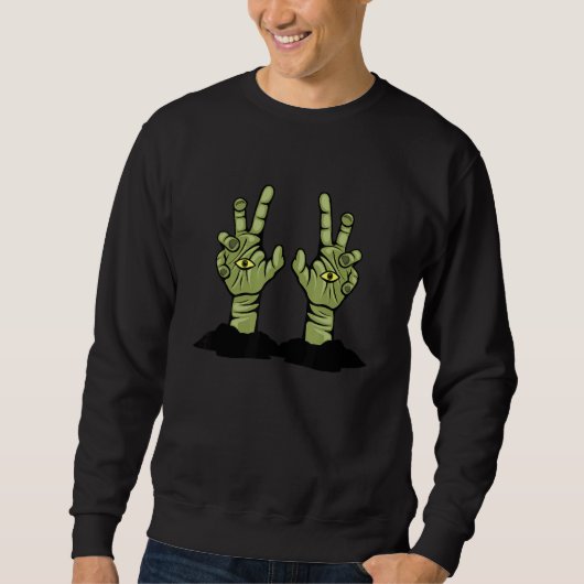 Eyeball Zombie Hands Sweatshirt (Vorderseite)