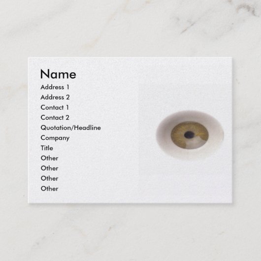 Eyeballs Business Card Visitenkarte (Vorderseite)