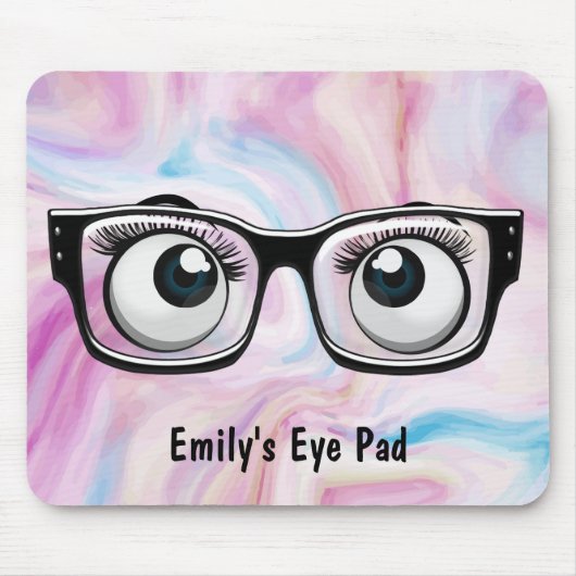 Eyeballs mit Eyeglasses Mouse Pad Mousepad (Vorne)