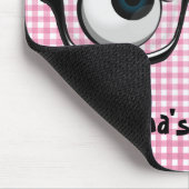 Eyeballs und Brillen auf Gingham Mousepad (Ecke)