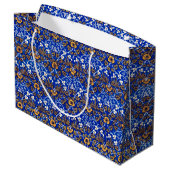 Eyebright Muster, William Morris große Geschenktas Geschenktüte (Rückseite Schrägansicht)
