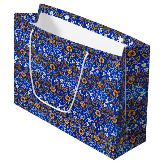 Eyebright Muster, William Morris große Geschenktas Geschenktüte (Vorderseite Schrägansicht)