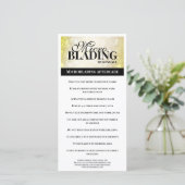 Eyebrow Afcare Simple Black Gold Instruction Dankeskarte (Stehend Vorderseite)