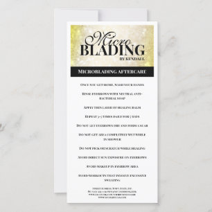 Eyebrow Afcare Simple Black Gold Instruction Dankeskarte