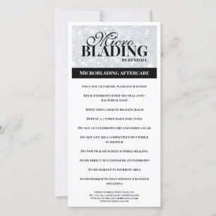 Eyebrow Afcare Simple Black Silver Instruction Dankeskarte