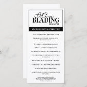 Eyebrow Aftercare Einfache Schwarz-weiße Instrukti Dankeskarte (Vorne/Hinten)