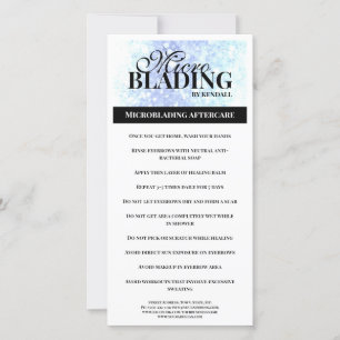 Eyebrow Aftercare Simple Schwarz-weiß Instruction Dankeskarte