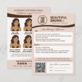 Eyebrow Aftercare & Termin Erinnerung Begleitkarte (Vorne/Hinten)