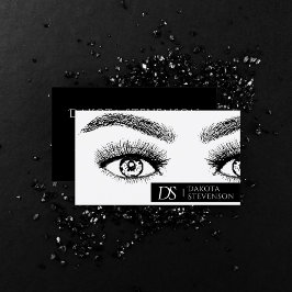 Eyebrow Artist Beruflich | Schwarz und Weiß Visitenkarte